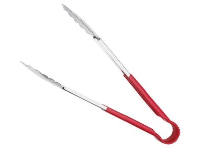 Pegador Inox - 24 cm - Cor: Vermelho