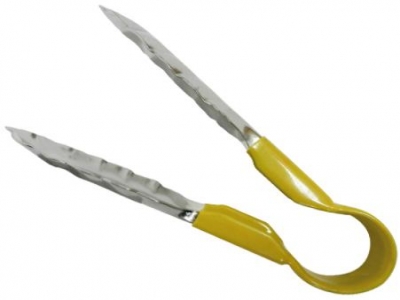 Pegador Inox - 16 cm - Cor: Amarelo